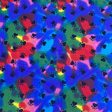 Per Metre 100% Digital Cotton Print - (Colourful Paws)