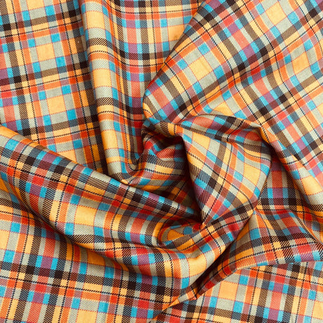 Per Metre 100% Digital Cotton Print - (Checks)