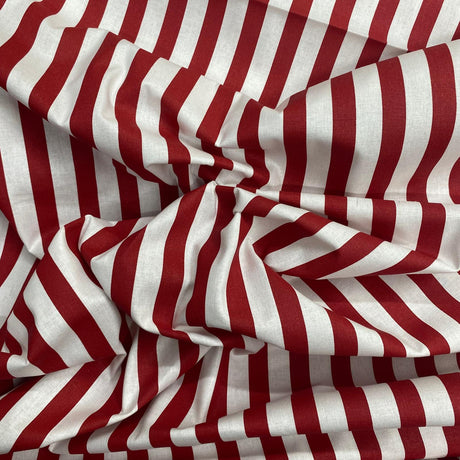 Per Metre 100% Digital Cotton  Print - (Red & White)