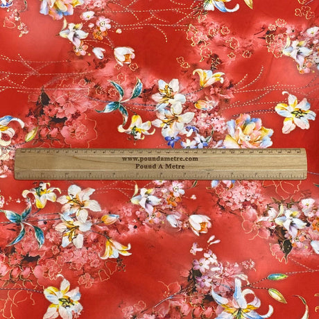 3 Metres, Soft Touch Gold Foil Crepe - 55" Wide (Apple)
