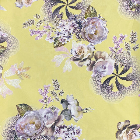 3 Metres, Soft Touch Gold Foil Crepe - 55" Wide (Yellow)