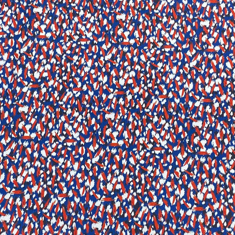 Soft Touch Japanese Printed Crepe - 45" Wide (Red, Blue & White)