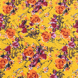 3 Metres Luxury Soft Printed Crepe - 55" Wide (Orange)