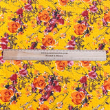 3 Metres Luxury Soft Printed Crepe - 55" Wide (Orange)