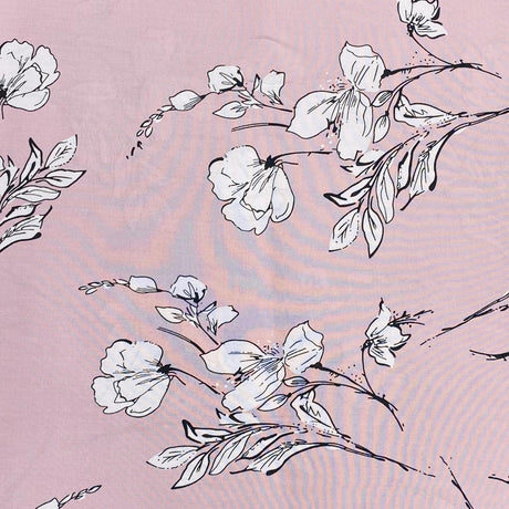 3 Metres, Premium Quality, Printed Dressmaking Viscose - 55" Wide (Flowers)
