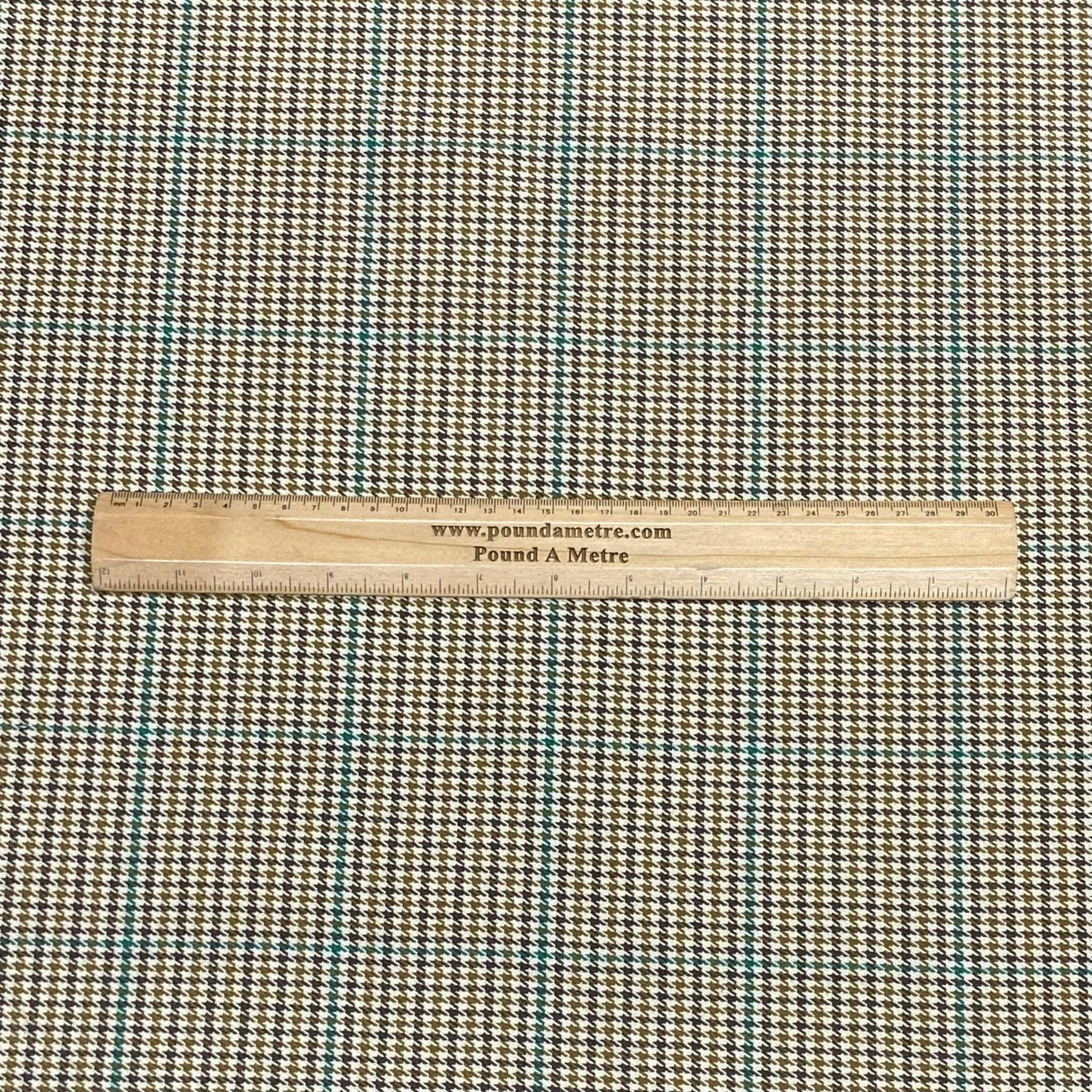 3 Metres Premium Wool Rich Fabric 55" Wide (Beige & Green)