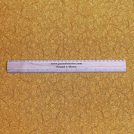 3 Metres, Premium Quality, Printed Dressmaking Viscose - 55" Wide (Golden)