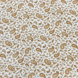 3 Metres, Premium Quality, Printed Dressmaking Viscose - 55" Wide (Ivory Paisley)
