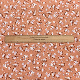 3 Metres, Premium Quality, Printed Dressmaking Viscose - 55" Wide (Peach Floral)
