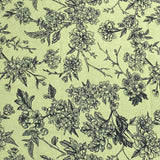 3 Metres, Premium Quality, Printed Dressmaking Viscose - 55" Wide (Green & Black)