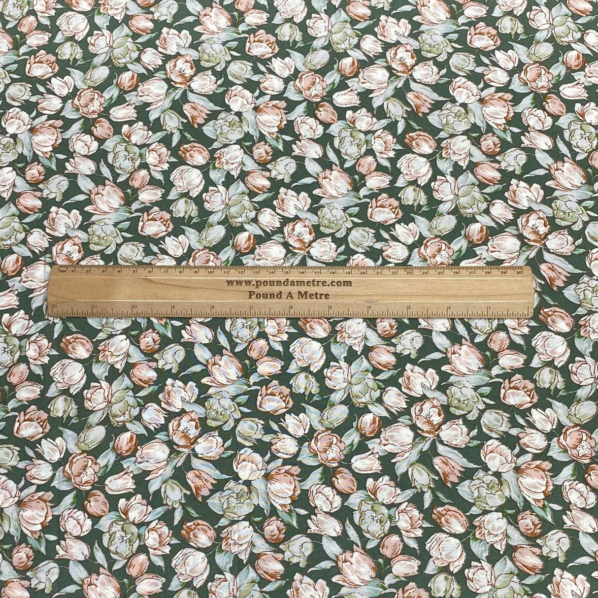 3 Metres, Premium Quality, Printed Dressmaking Viscose - 55" Wide (Big Flower)