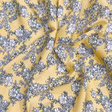 3 Metres, Premium Quality, Printed Dressmaking Viscose - 55" Wide (Mustard Flower)