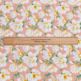 3 Metres, Premium Quality, Printed Dressmaking Viscose - 55" Wide (Pink Flower)