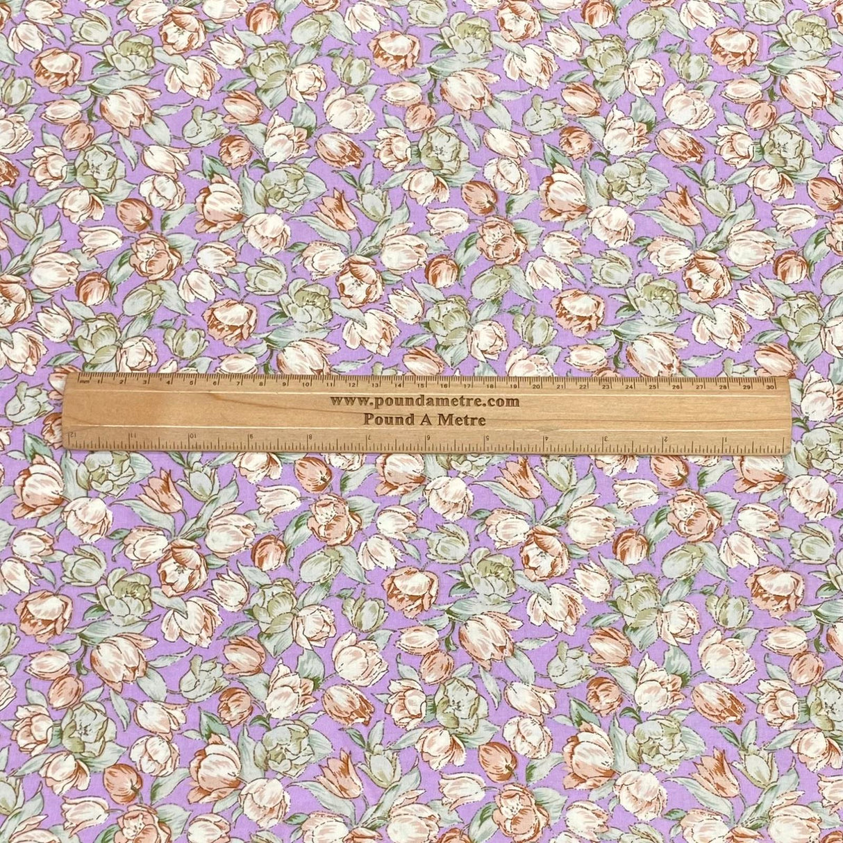 3 Metres, Premium Quality, Printed Dressmaking Viscose - 55" Wide (Lilac Blossom)