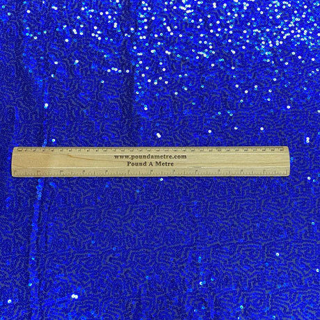 3 Metres - Luxurious Sequins On Net - 55" Wide - (Royal)
