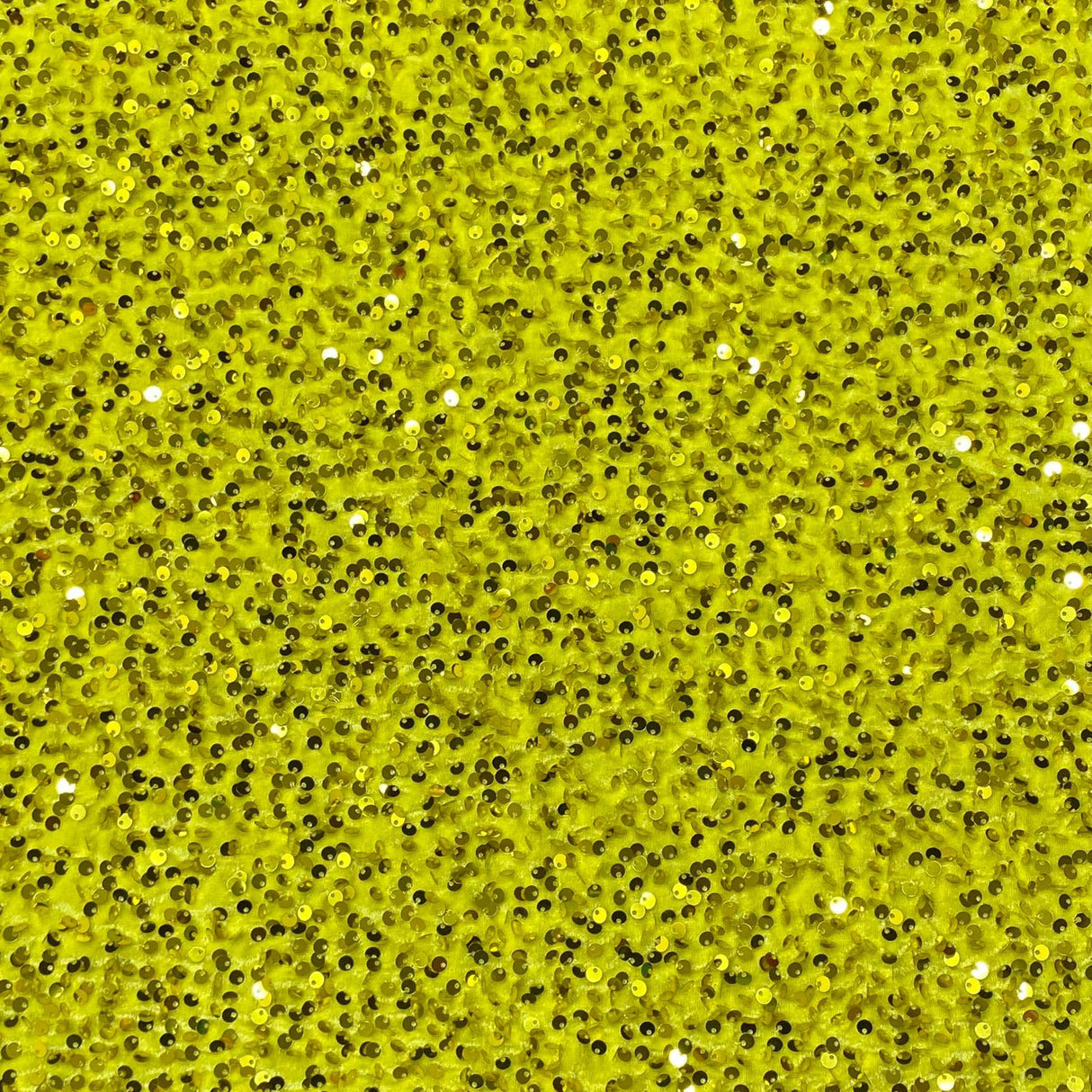 Luxurious Sequins On Velvet- 55" Wide - (Yellow)