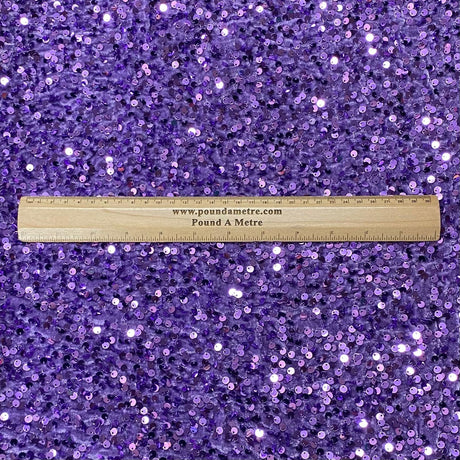 Luxurious Sequins On Velvet- 55" Wide - (Lilac)