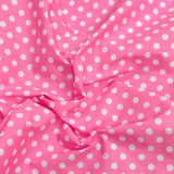 3 Metres Dressmaking Poly-Cotton - 45" wide (Pink Polka)