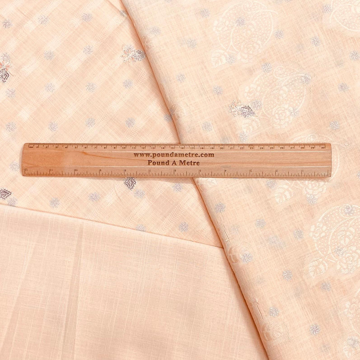 7 Metres Linen Look Fabric Bundle - 45" Wide- 3 Pieces (Peach)