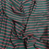 3 Metre Luxurious Soft Viscose Jersey - 60"-  (Green & Red)