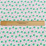 3 Metres Luxury 100% Cotton - 36" Wide - (Green Floral)