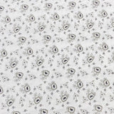 3 Metres Luxury 100% Cotton - 36" Wide - (Black & Grey Floral)