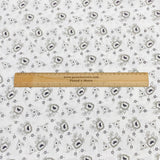 3 Metres Luxury 100% Cotton - 36" Wide - (Black & Grey Floral)