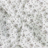 3 Metres Luxury 100% Cotton - 36" Wide - (Black & Grey Floral)