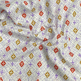 3 Metres Luxury 100% Cotton - 36" Wide - (Red & Gold)