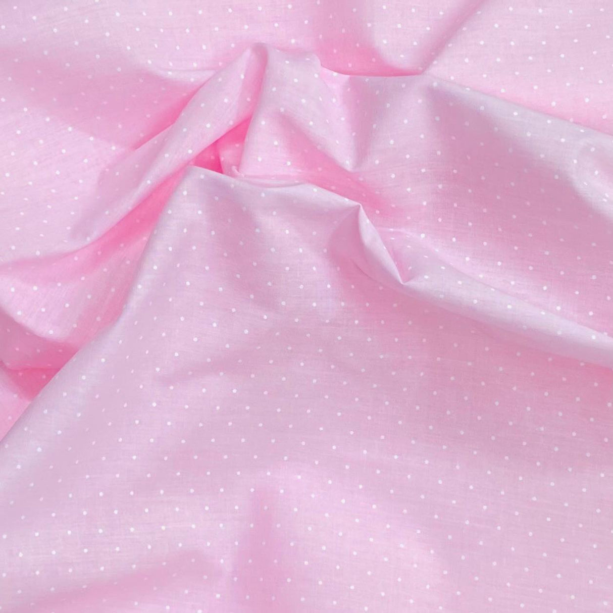3 Metres Dressmaking Poly-Cotton - 45" wide (Pink Polka)