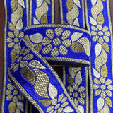 Per Metre, Metallic Trimming, 25mm Wide (Royal & Gold)