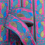 Per Metre, Metallic Trimming, 25mm Wide (Cerise & Blue)