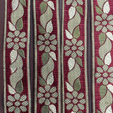 Per Metre, Metallic Trimming, 25mm Wide (Maroon & Peach)