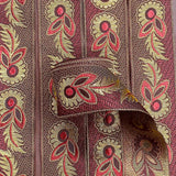 Per Metre, Metallic Trimming, 45mm Wide (Maroon & Gold)
