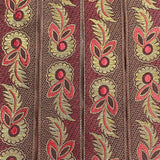 Per Metre, Metallic Trimming, 45mm Wide (Maroon & Gold)
