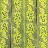 Per Metre, Metallic Trimming, 45mm Wide (Green & Gold)