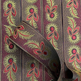 Per Metre, Metallic Trimming, 45mm Wide (Magenta & Gold)