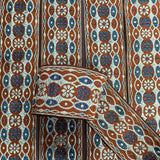 Per Metre, Metallic Trimming, 45mm Wide (Brown & Light Gold)