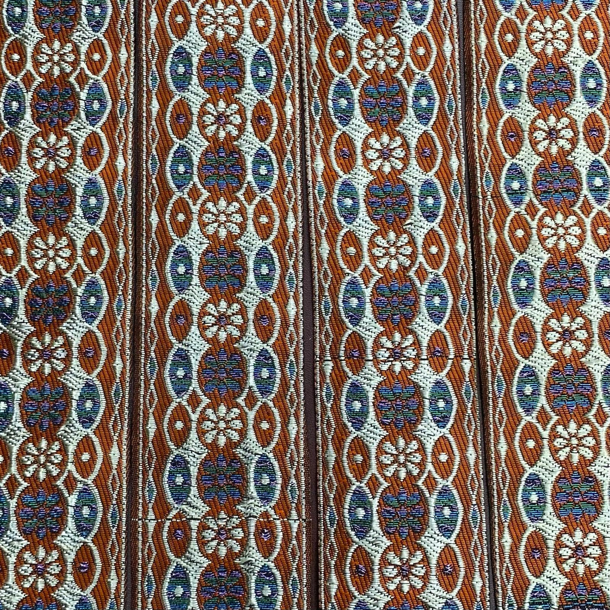 Per Metre, Metallic Trimming, 45mm Wide (Brown & Light Gold)