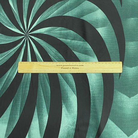 3 Metres Luxurious Polyester Jersey 45” Wide - (Green & Black)
