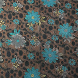 3 Metres Cashmere Effect Fabric- 45" Wide (Turquoise Floral)