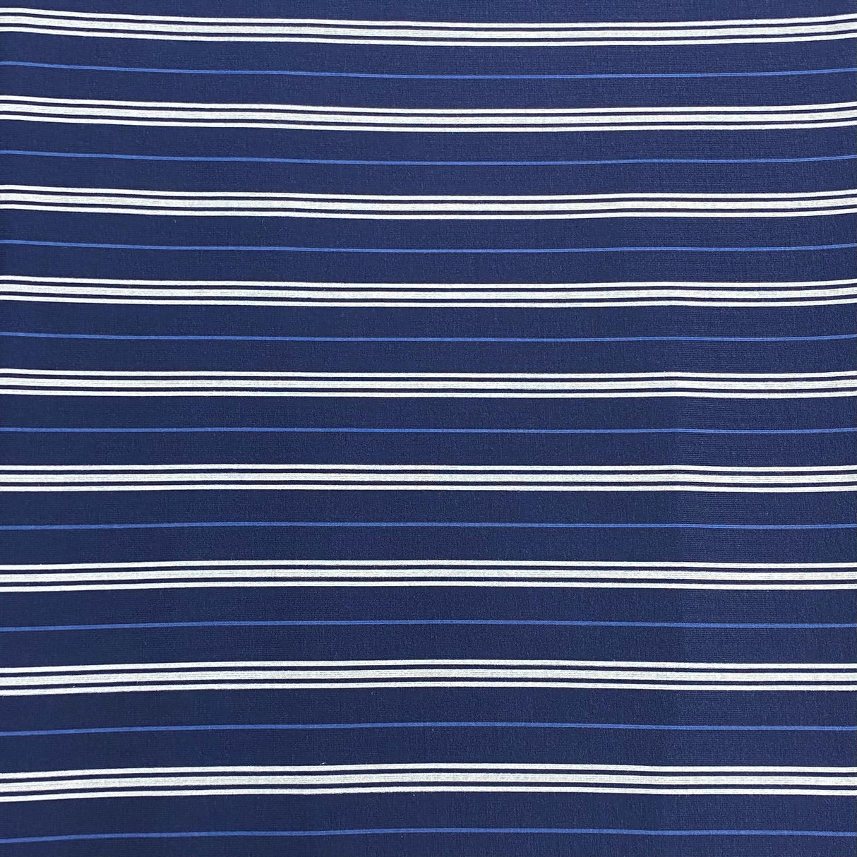 3 Metre Luxurious Soft Viscose Jersey - 60"-  (Navy Stripes)