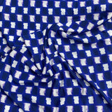 3 Metre Luxurious Soft Viscose Jersey - 60"-  (White & Blue)