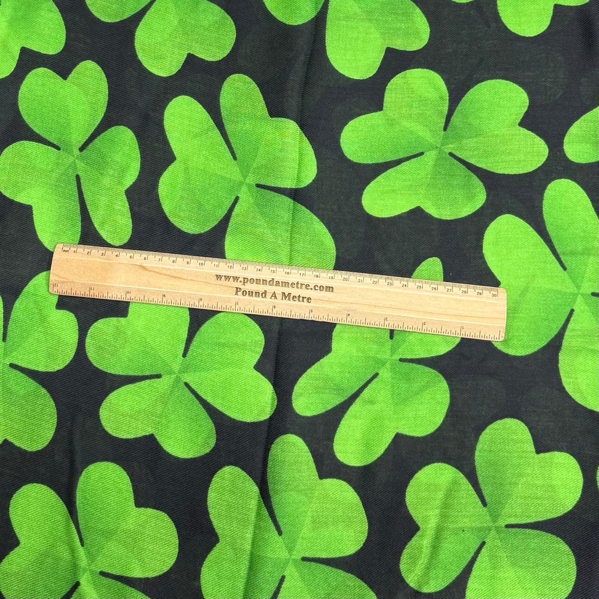 1.8 Metre Super Soft Pashmina Fabric - 37"-  (Green & Black Roses)