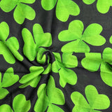 1.8 Metre Super Soft Pashmina Fabric - 37"-  (Green & Black Roses)