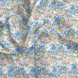 Per Metre Luxury Dressmaking 100% Digital Printed Cotton Lawn- 55" (Garden)