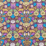 Per Metre Luxury Dressmaking 100% Digital Printed Cotton Lawn- 55" (Purple)