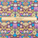 Per Metre Luxury Dressmaking 100% Digital Printed Cotton Lawn- 55" (Purple)