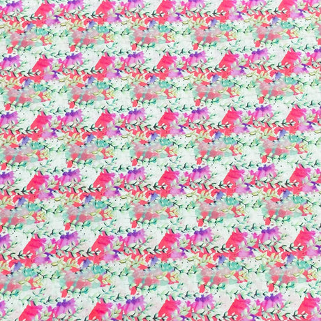 Per Metre Luxury Dressmaking 100% Digital Printed Cotton Lawn- 55" (Blooming)