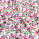 Per Metre Luxury Dressmaking 100% Digital Printed Cotton Lawn- 55" (Blooming)